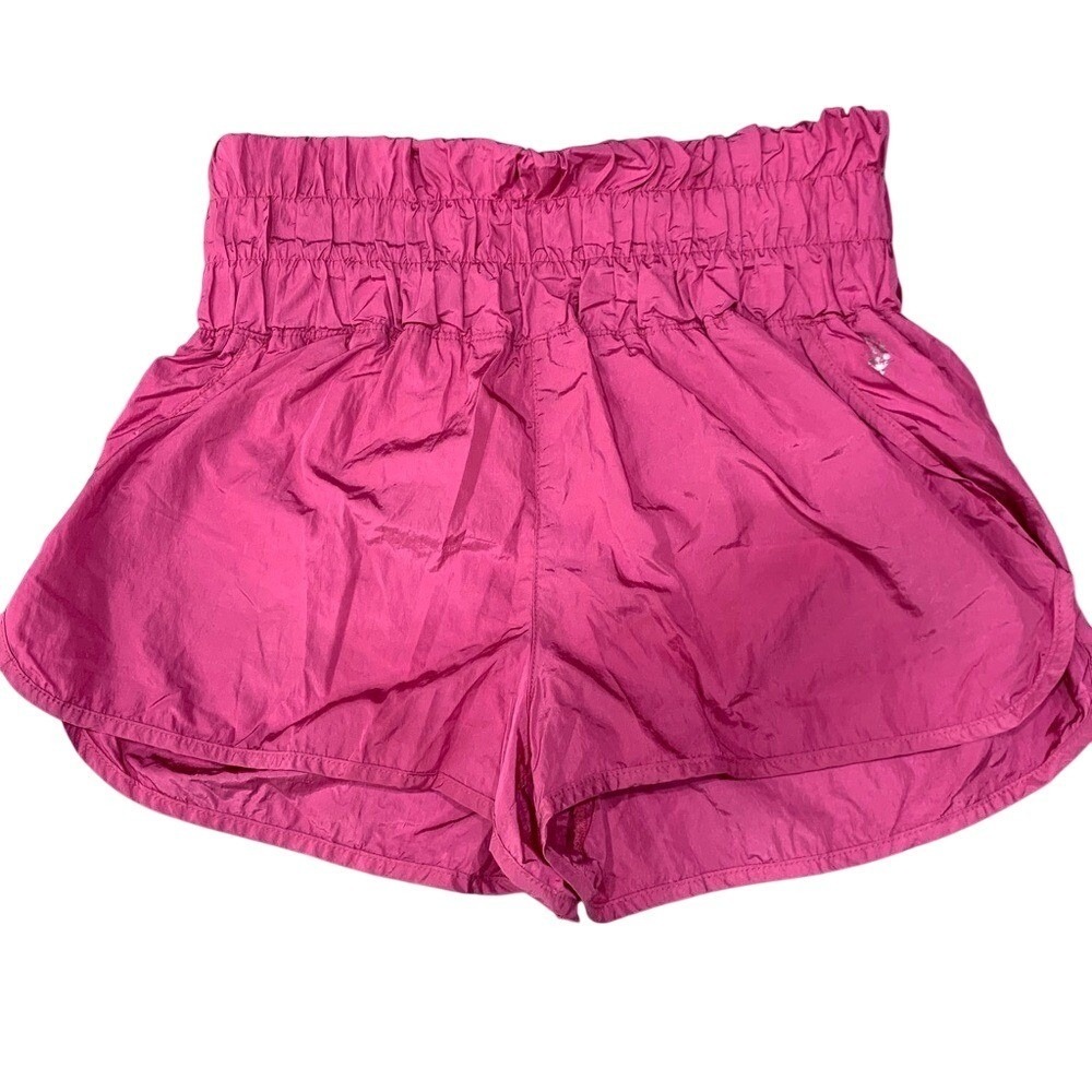 FP Movement Free People Way Home Shorts Pink Large High Rise Lined Running